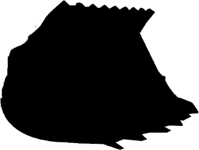 Silhouette of a Bucket Attachment