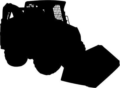 Silhouette of a Skid Steer