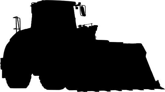 Silhouette of a Wheel Loader